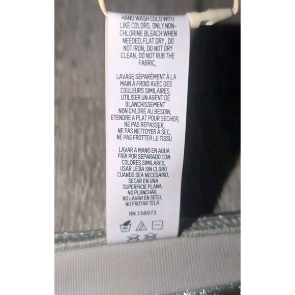 NWT SKIMS Metallic Swim Skimpy Triangle Bottom Side Tie Swimwear Nickle Size 4X - Picture 6 of 12